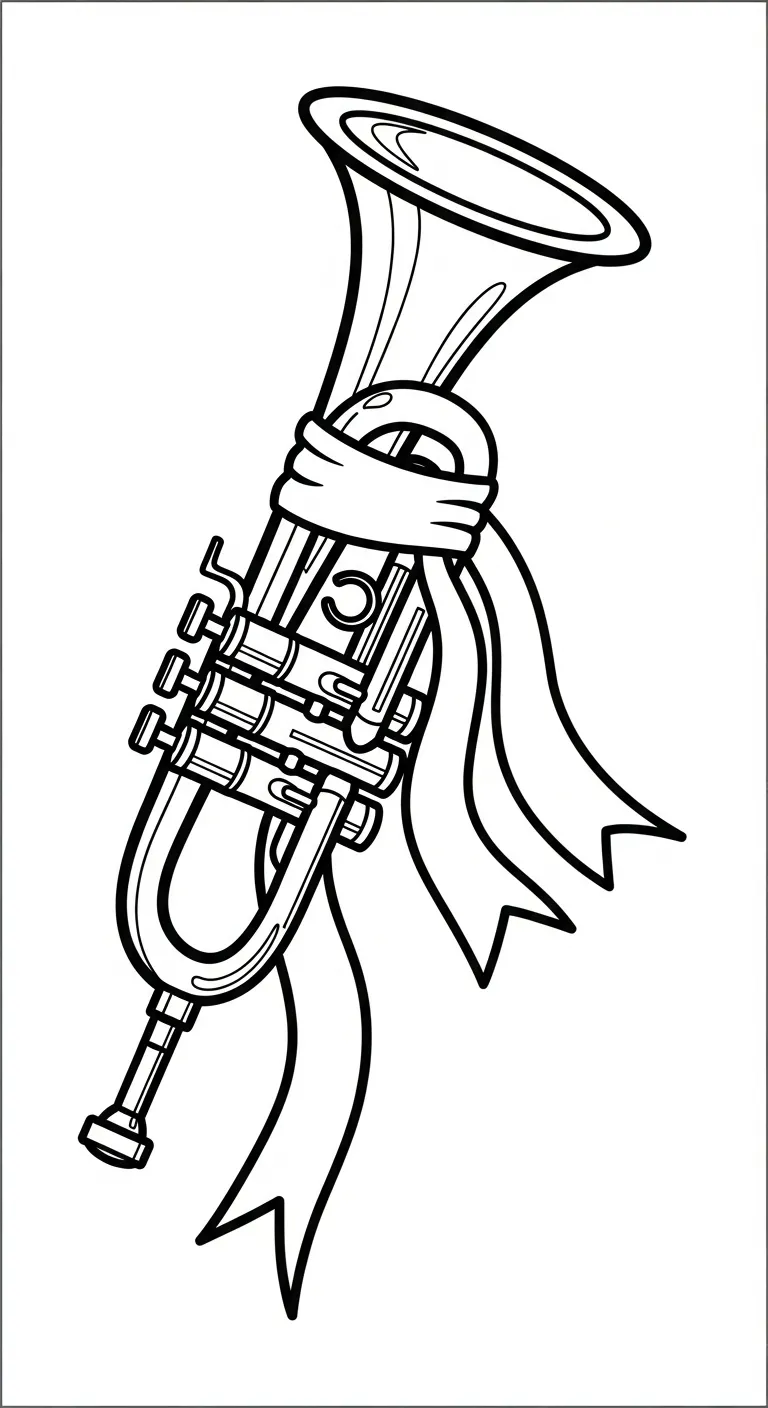 coloriage Trompette d'enfant a imprimer