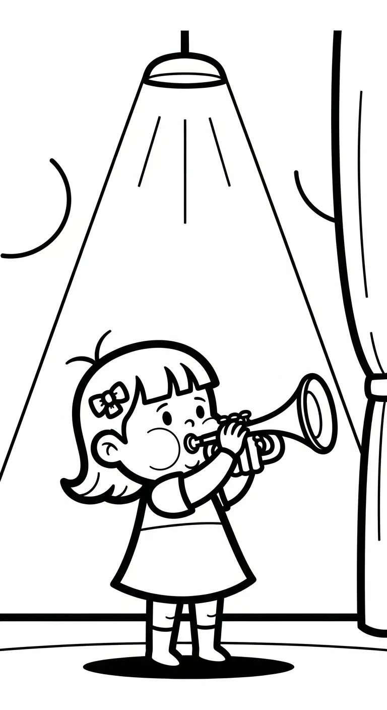 coloriage Trompette pour enfant à imprimer
