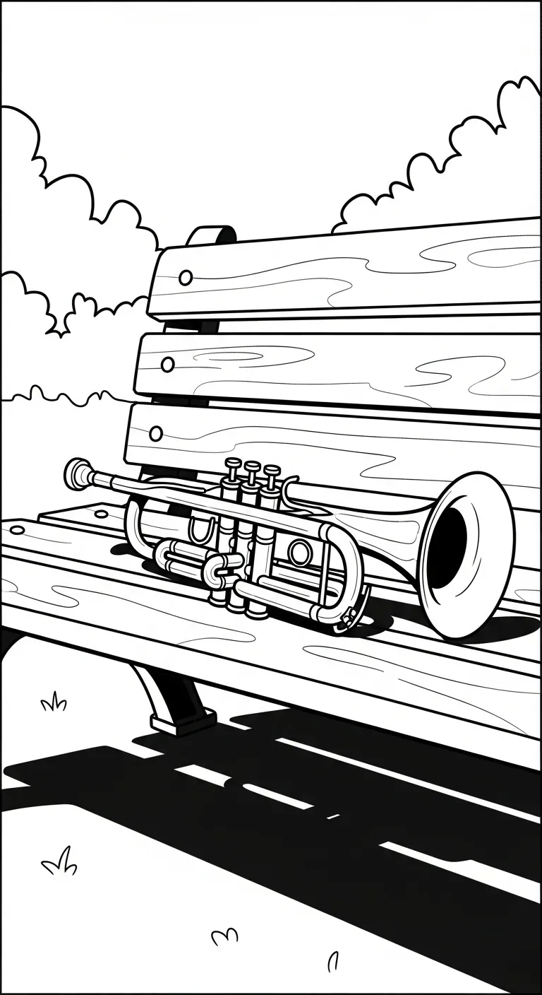 coloriage Trompette pour enfants 2