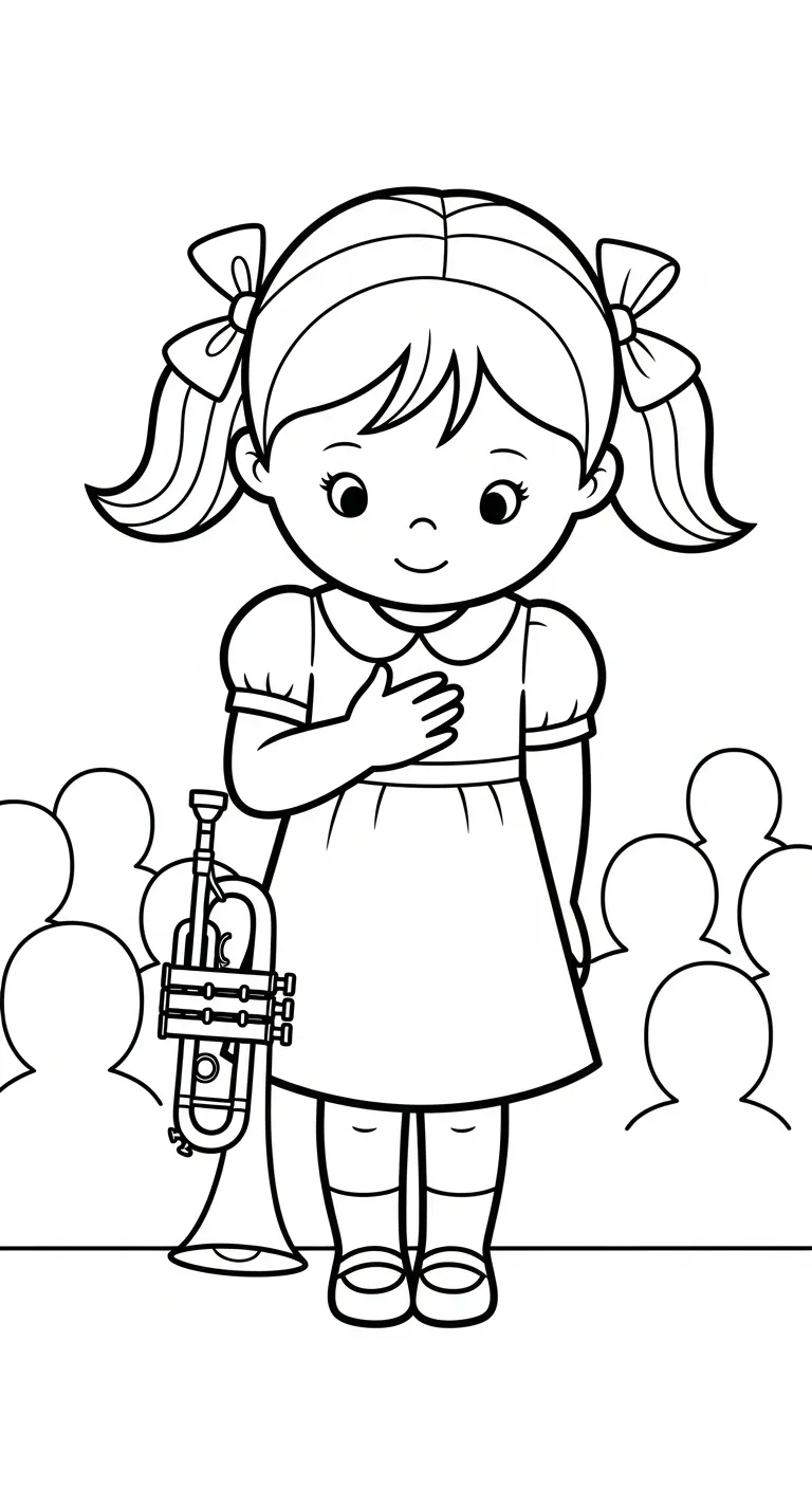 coloriage Trompette et dessins 1