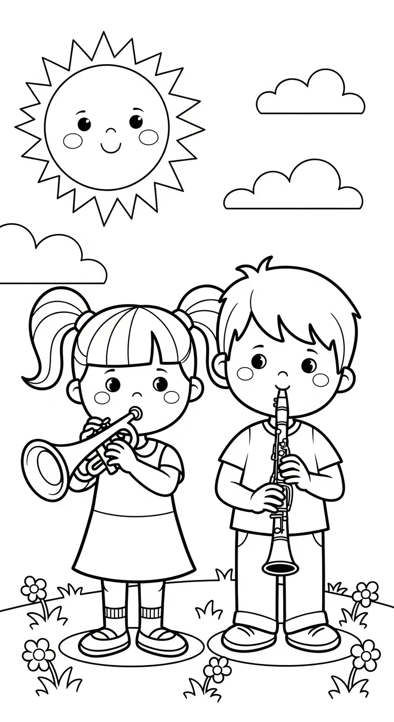 coloriage Trompette pour enfant de 10 ans