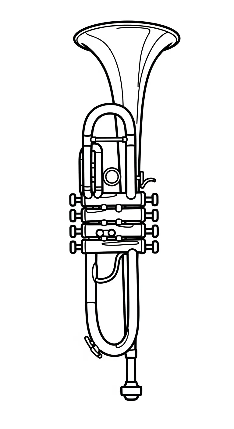 imprimer coloriage Trompette 1