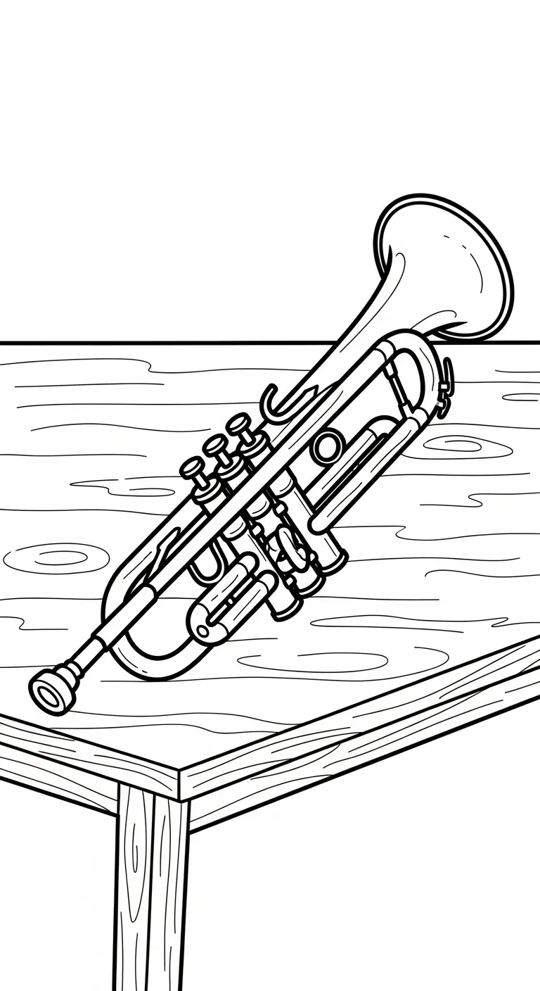 coloriage Trompette à imprimer a4