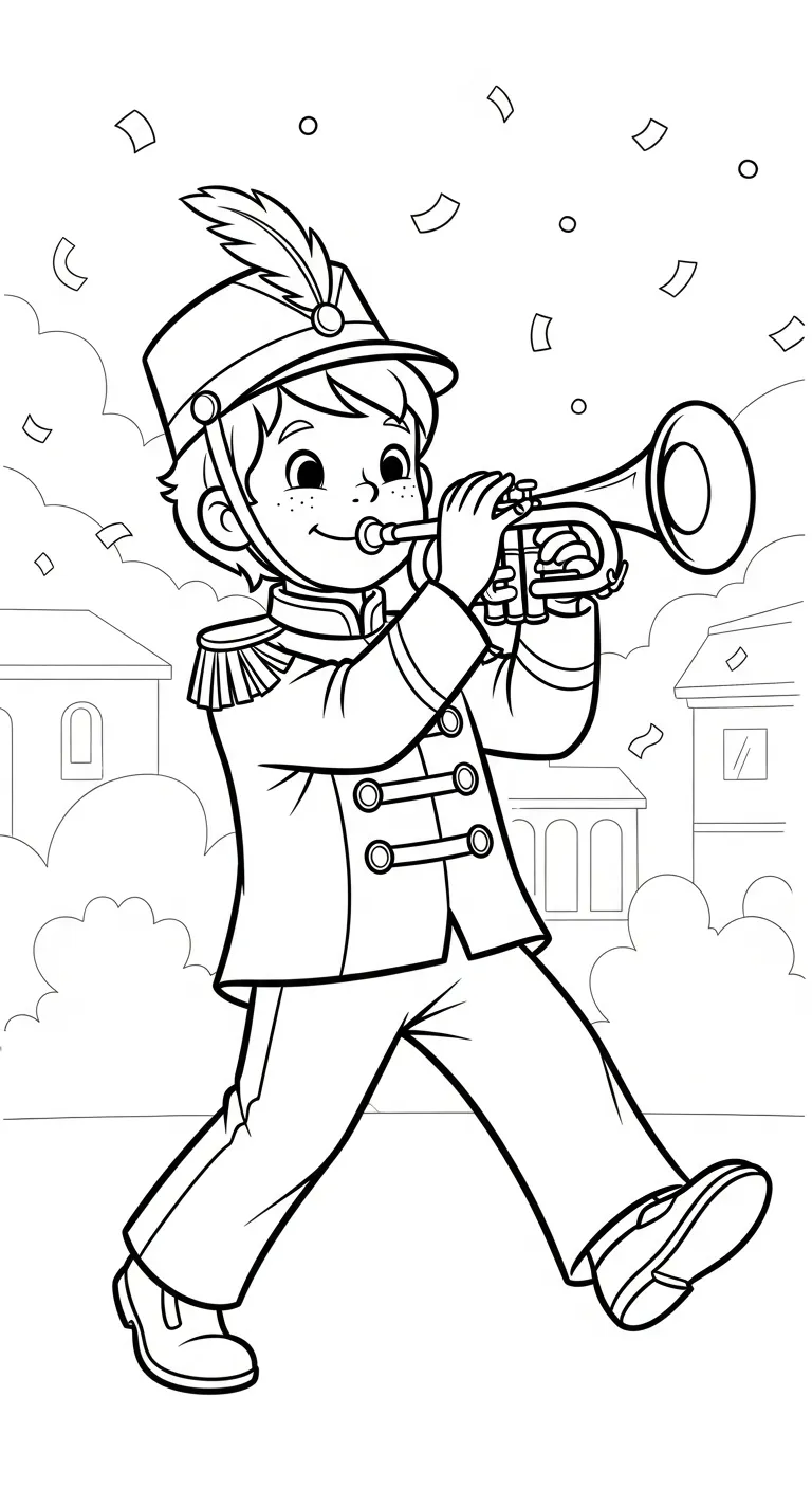 imprimer coloriage Trompette pour enfant