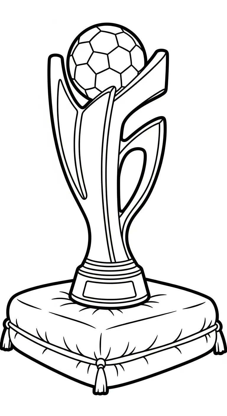 coloriage Trophée de pour enfants