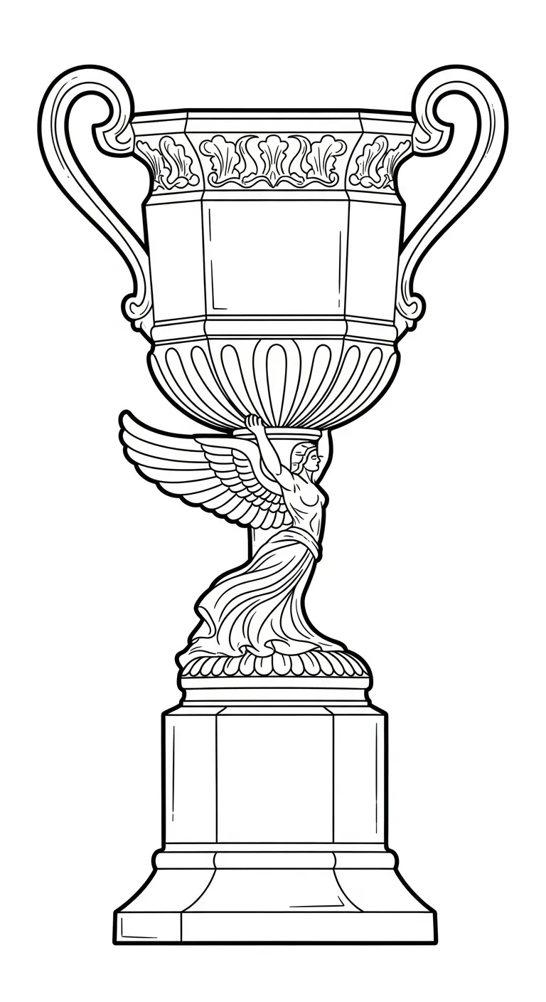 coloriage Trophée gratuit en ligne