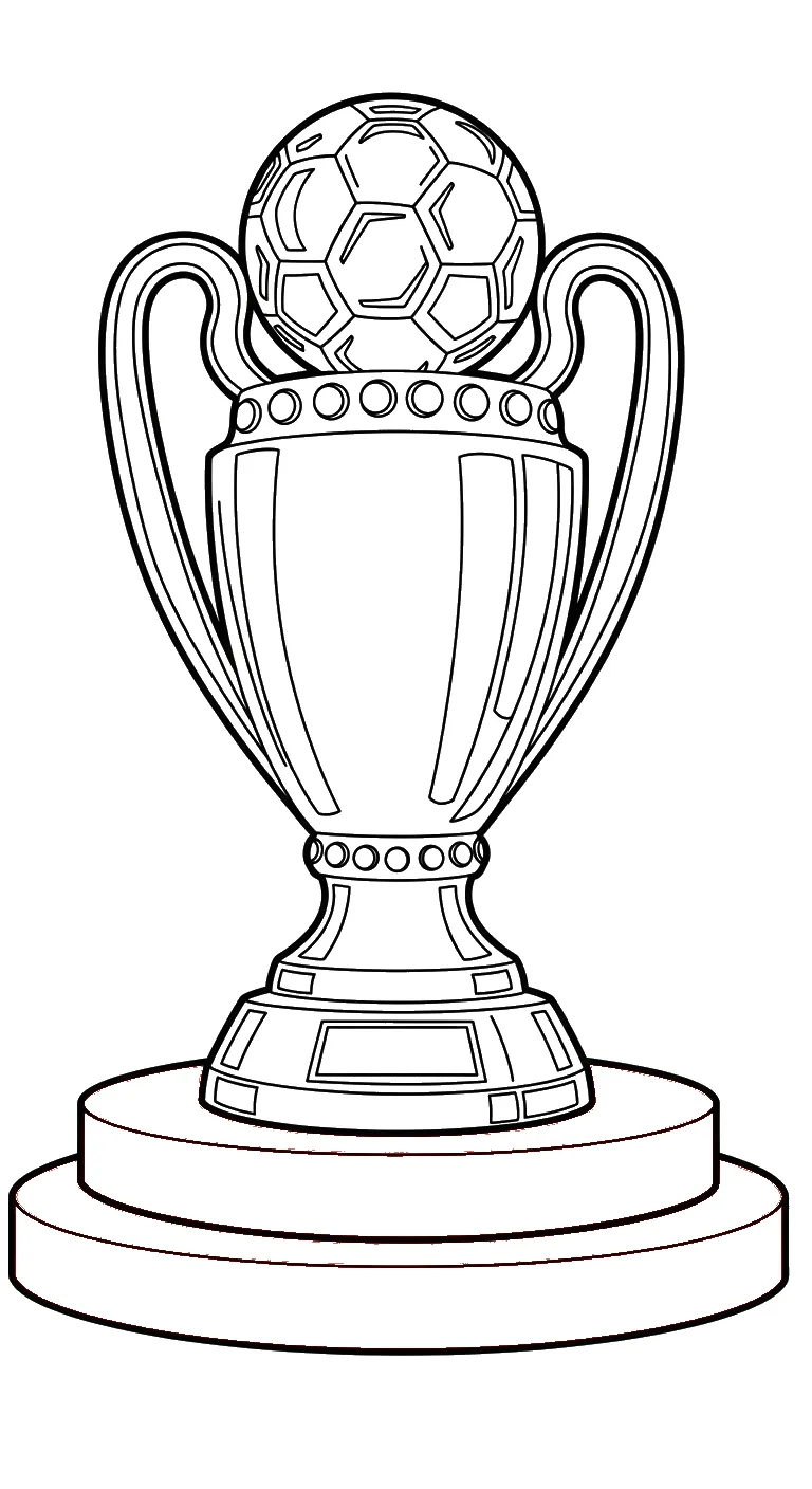 coloriage Trophée à imprimer pour enfant de 3 ans