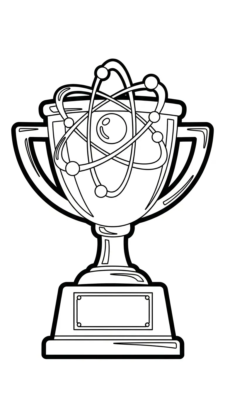 coloriage Trophée pour enfant de à imprimer 1