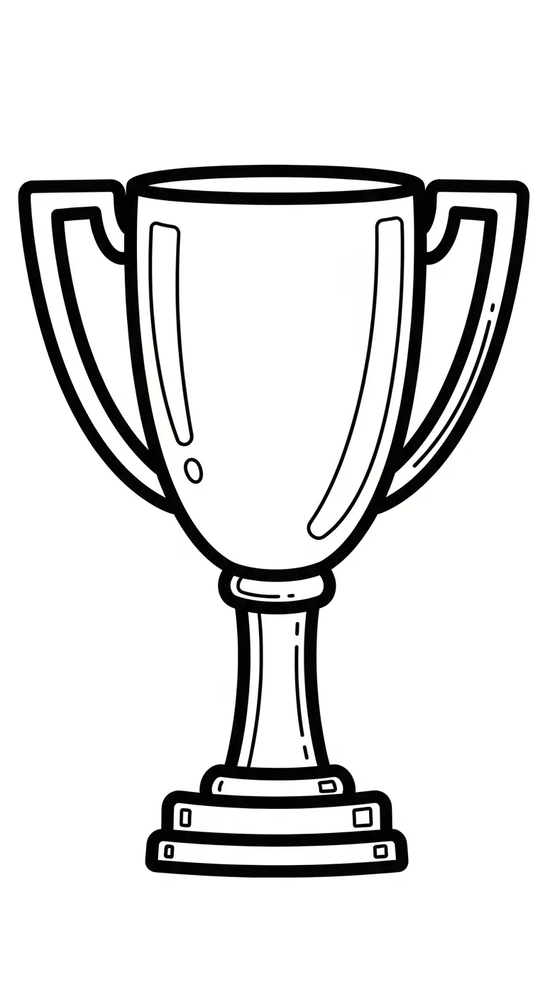 coloriage Trophée pour enfant de 6 ans