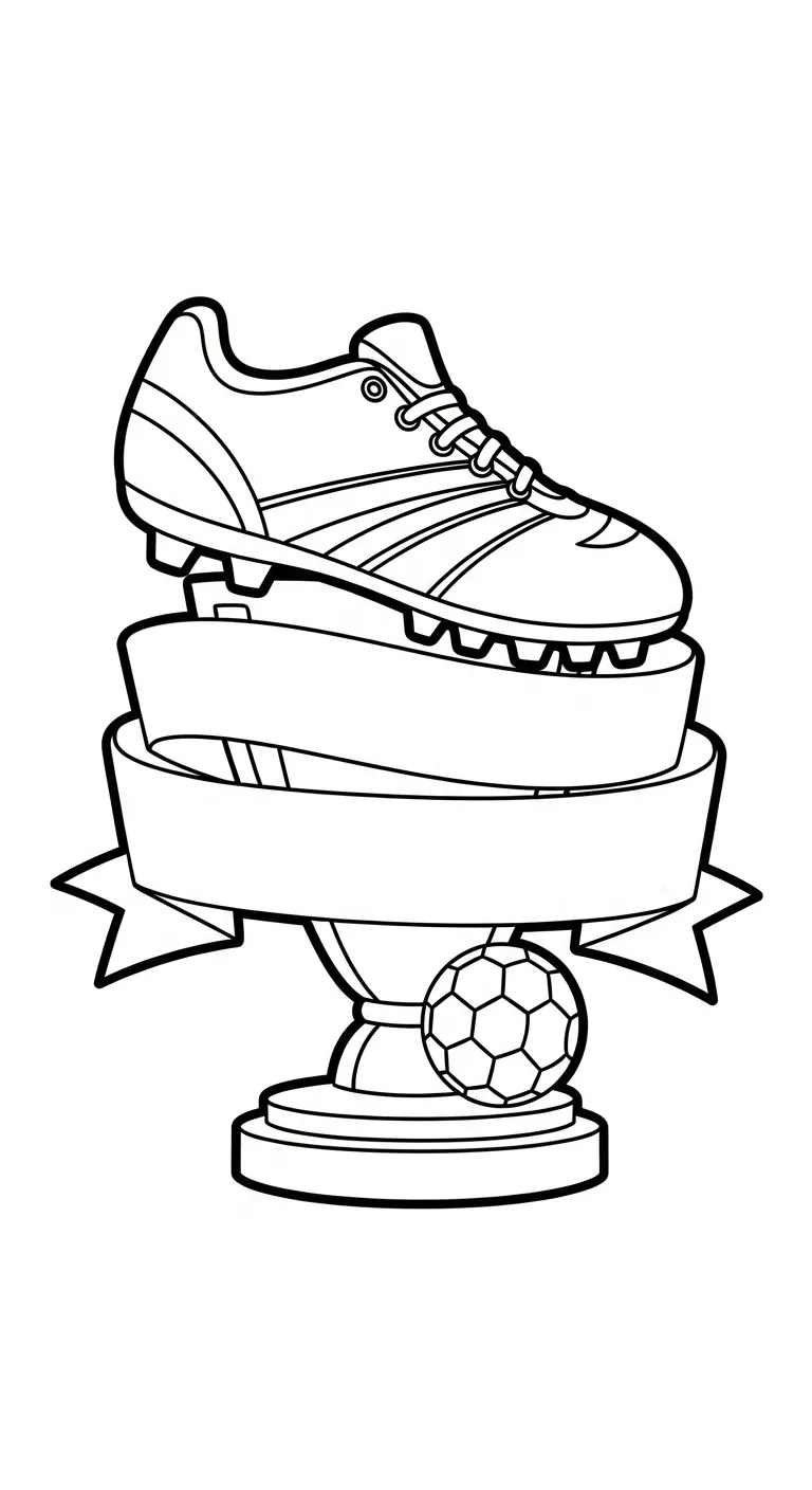 coloriage Trophée a imprimer pour enfant de 4 ans