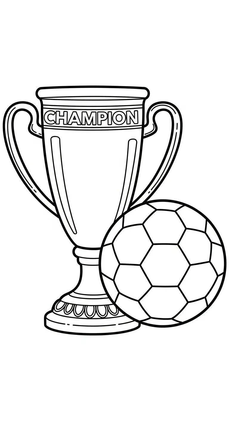 coloriage Trophée pour enfant de 7 ans
