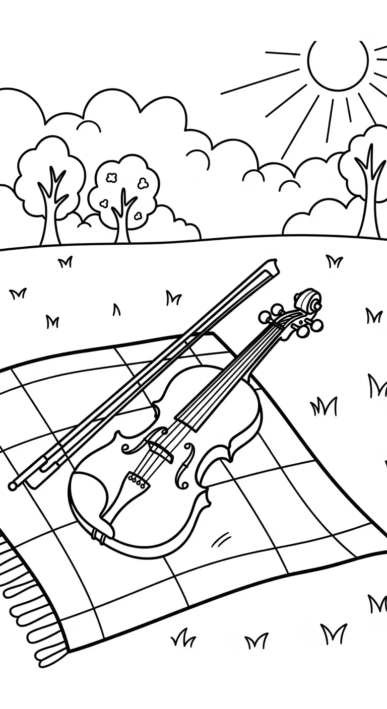 coloriage Violon à imprimer pdf gratuit