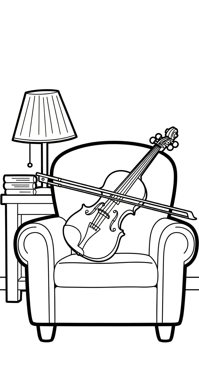 coloriage Violon pour enfant a imprimer gratuit 1