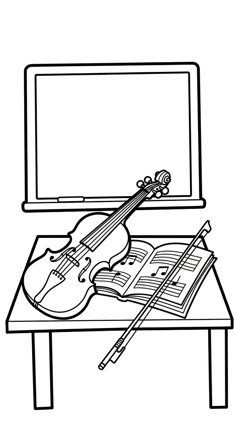 coloriage Violon à imprimer pour enfants