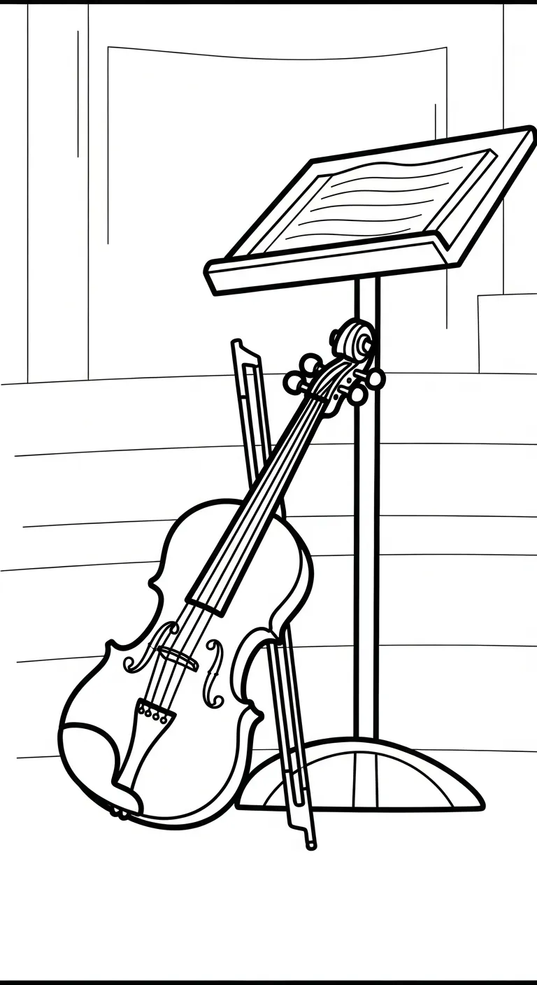 coloriage Violon a colorier en ligne gratuitement