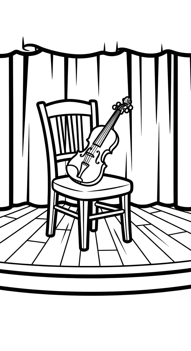 coloriage Violon pour enfants à imprimer 1