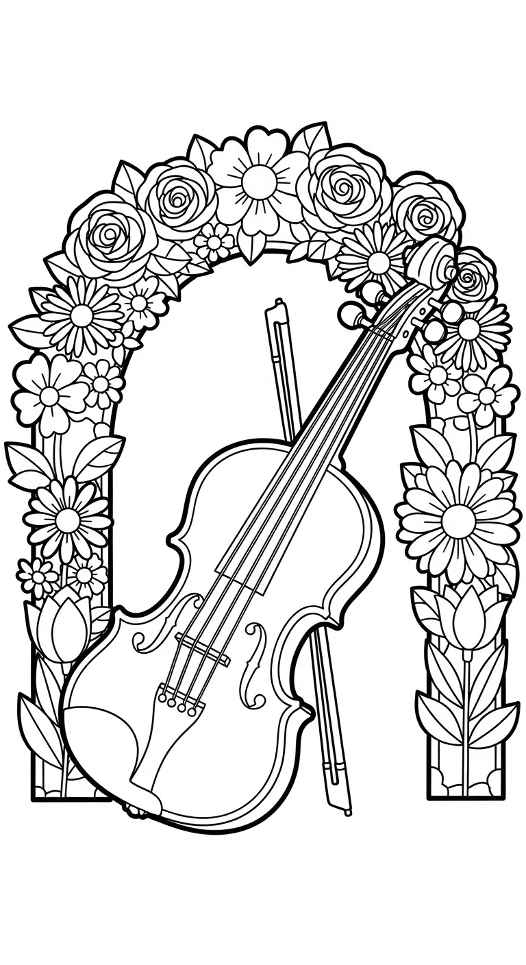 coloriage Violon gratuit pour enfants
