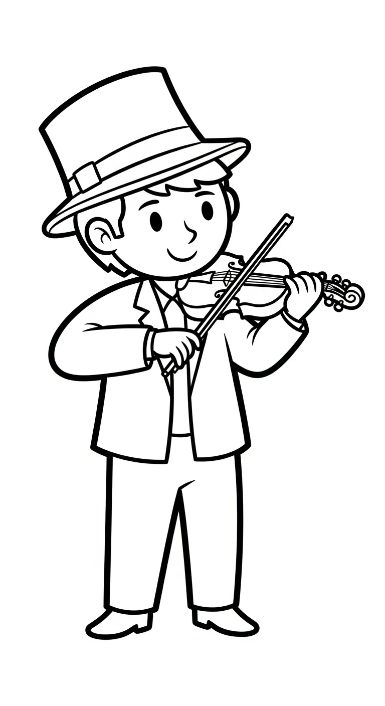 coloriage Violon d'enfant a imprimer