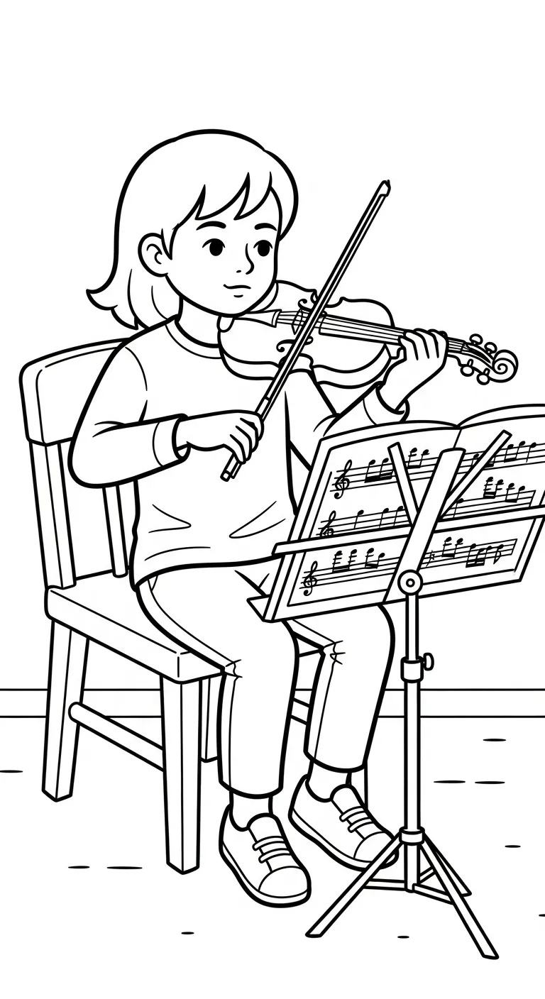 coloriage Violon à imprimer gratuit 1