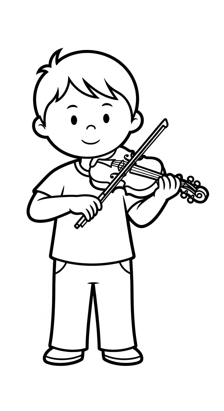 coloriage Violon pour primaire