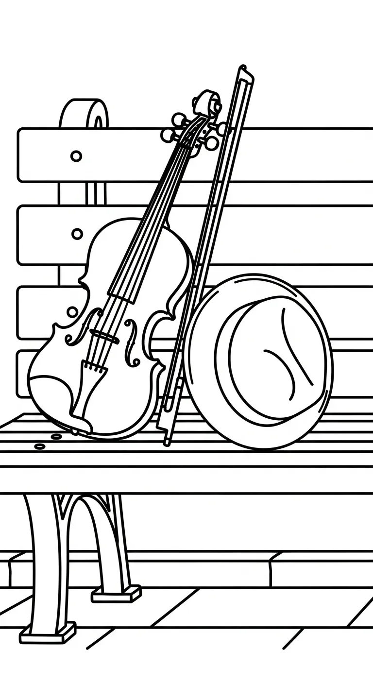 coloriage Violon pour enfant a imprimer gratuit