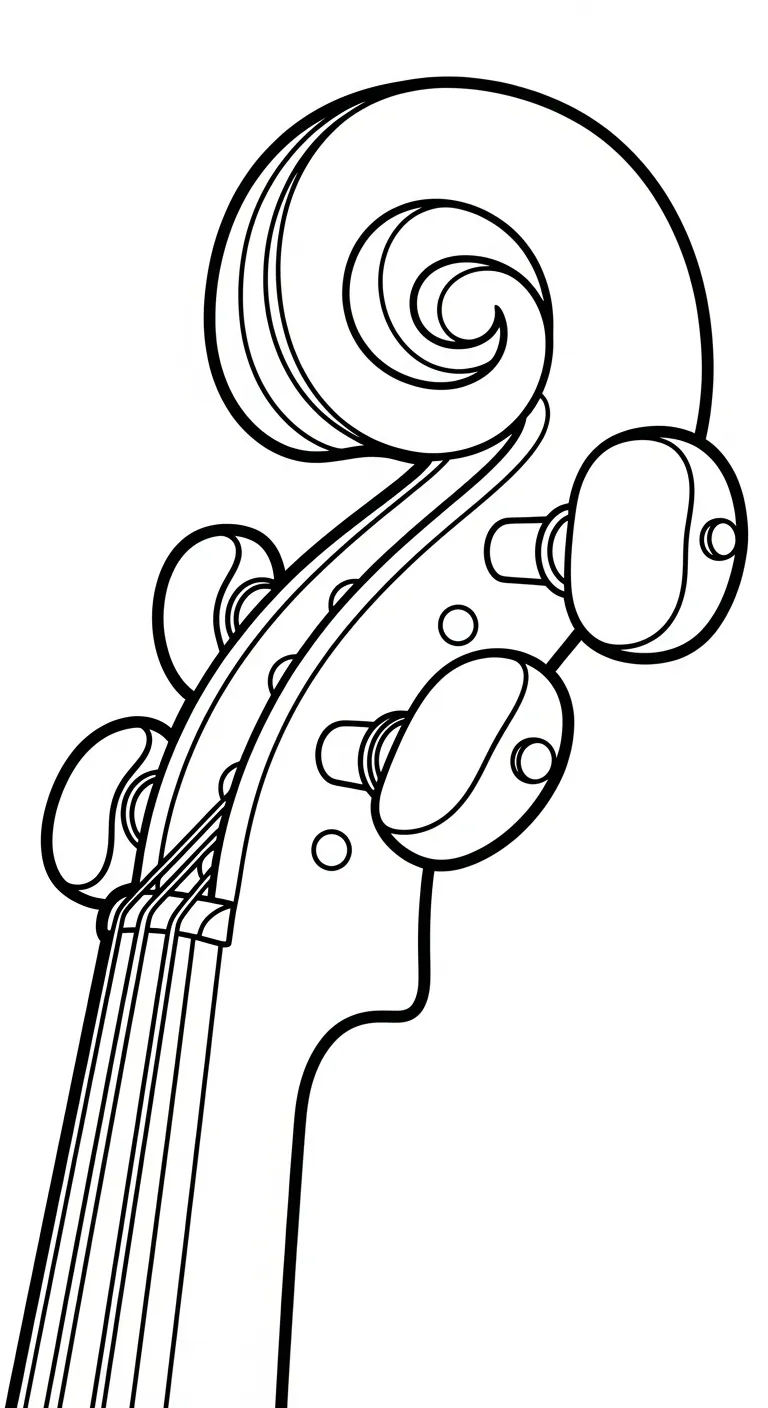 coloriage Violon à imprimer pour enfant de 3 ans 1