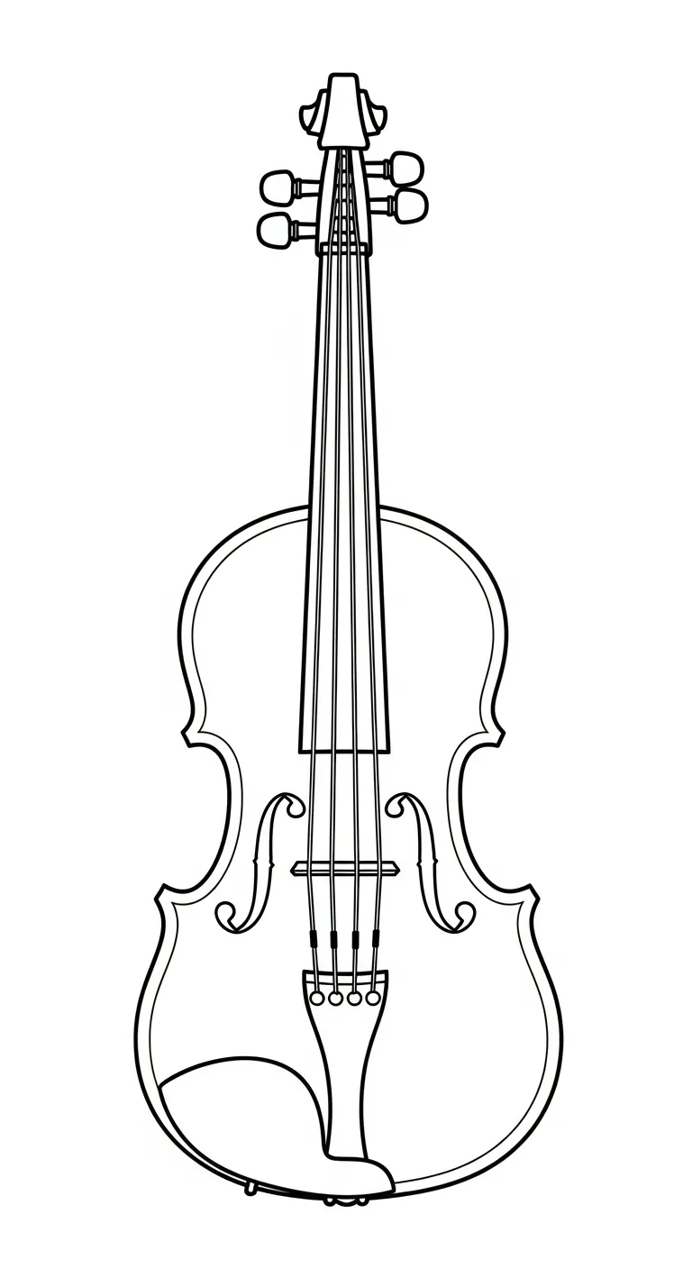 coloriage Violon pour enfants à télécharger