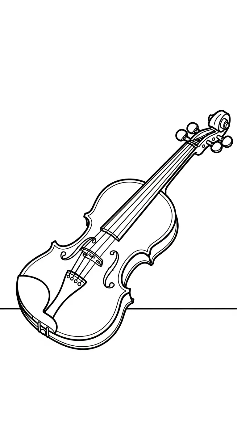 coloriage Violon et dessins 1