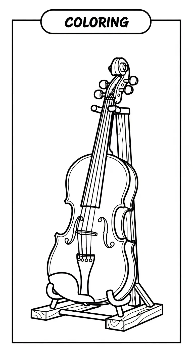 coloriage Violon educatif pour enfant 1