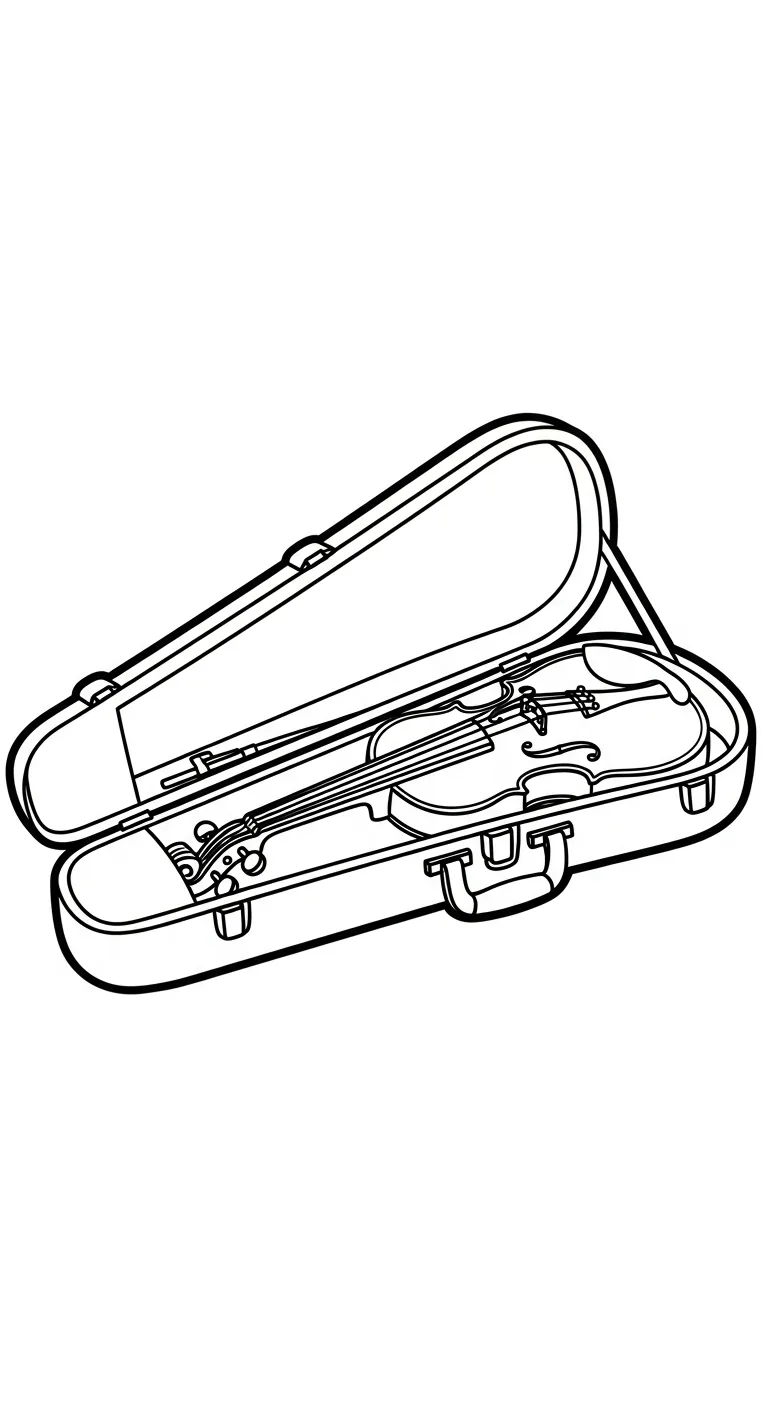 coloriage Violon à imprimer gratuit 2