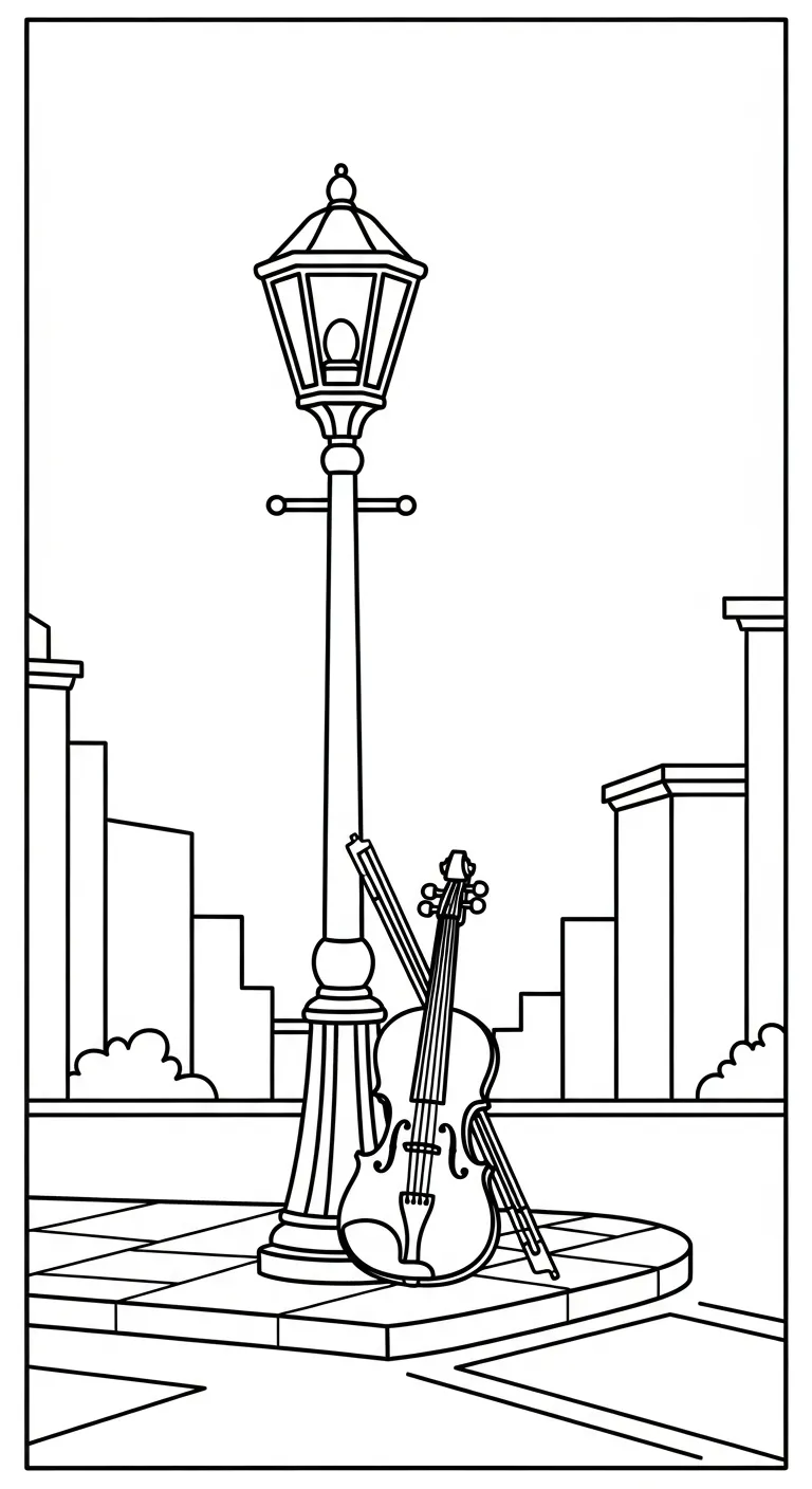 coloriage Violon à imprimer gratuit