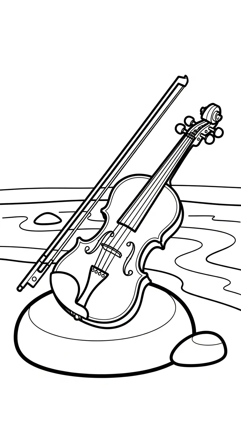 coloriage Violon à imprimer a4