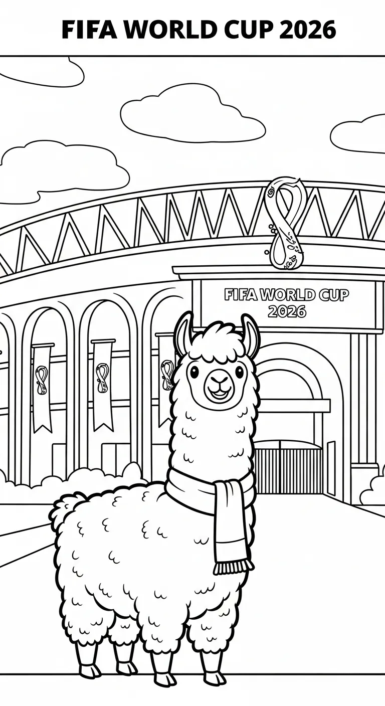 coloriage World Cup 2026 d'enfant a imprimer