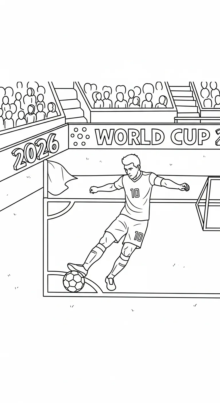 coloriage World Cup 2026 à imprimer gratuitement pdf