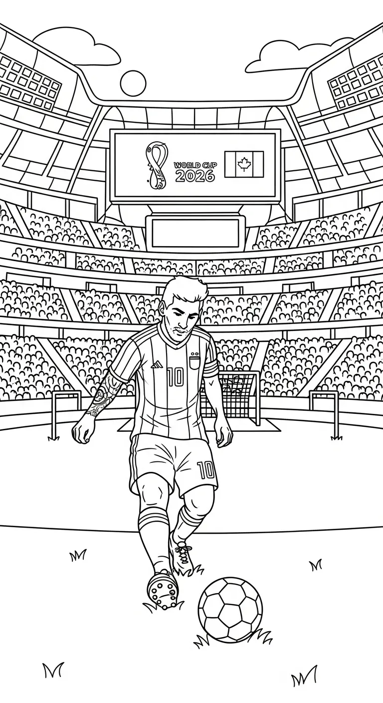 coloriage World Cup 2026 gratuit pour enfants 3
