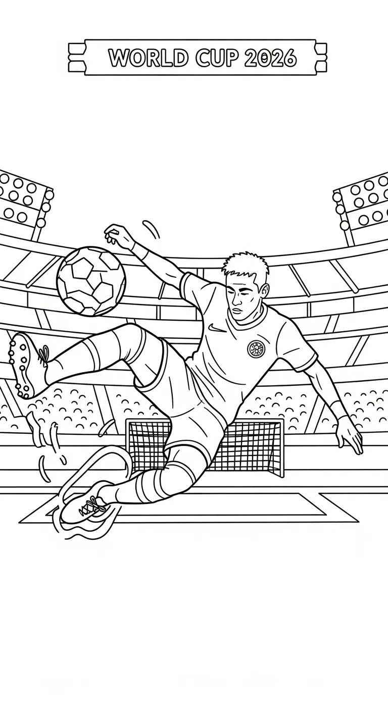 coloriage World Cup 2026 pour primaire
