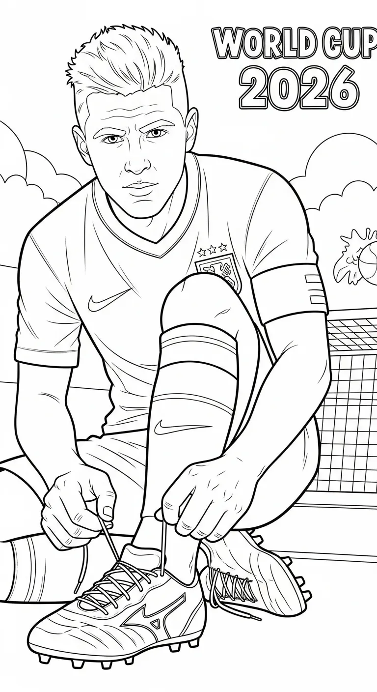 coloriage World Cup 2026 pour enfants