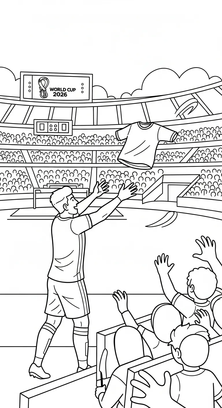 image de coloriage World Cup 2026 pour enfant 1