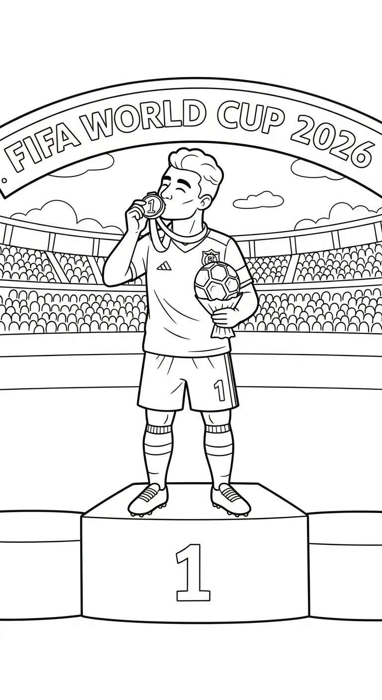 coloriage World Cup 2026 a colorier en ligne gratuitement
