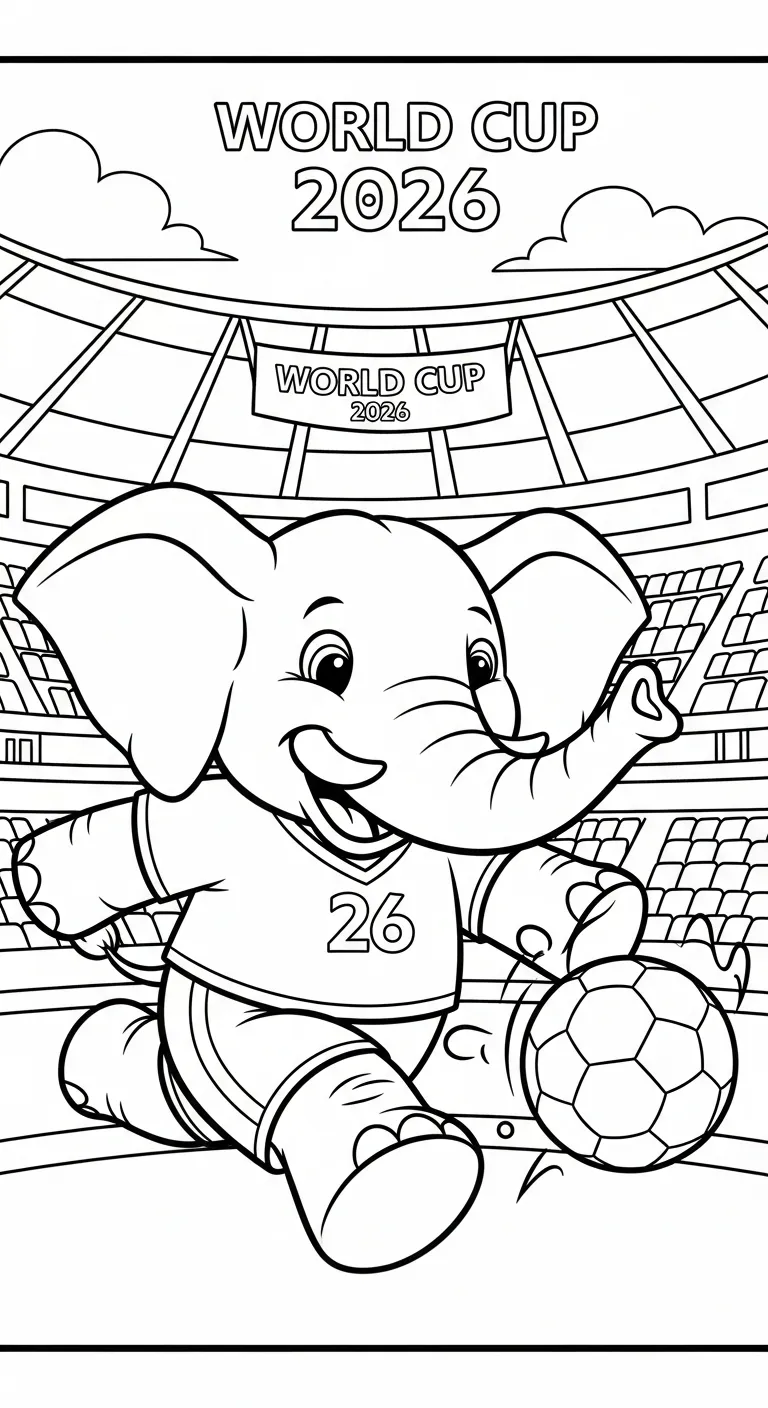 coloriage World Cup 2026 a dessiner et imprimer 1