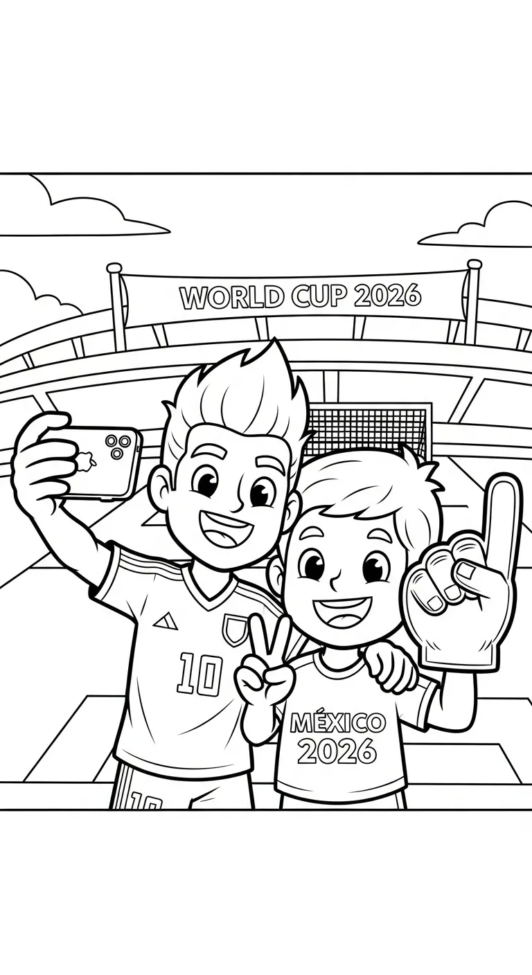 coloriage World Cup 2026 pour enfant gratuit 1