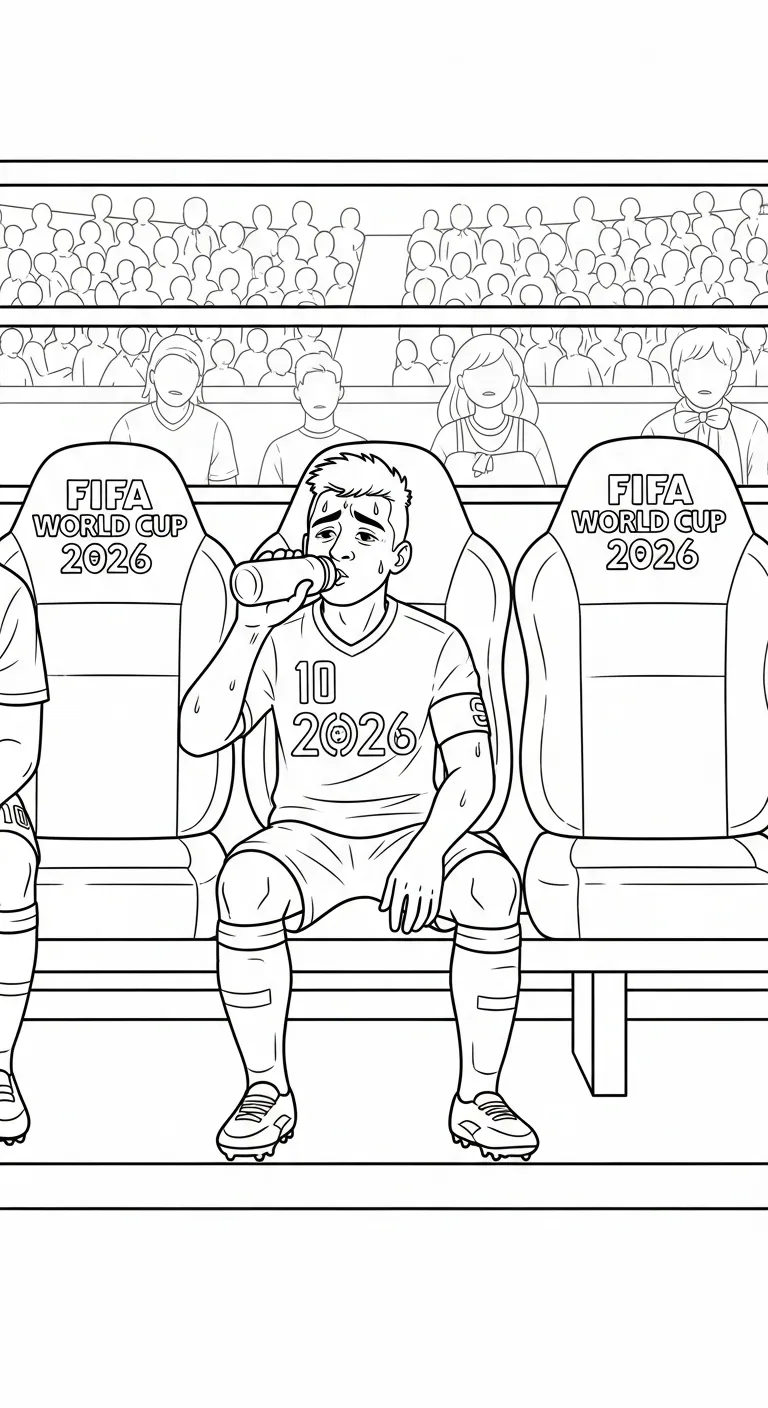 coloriage World Cup 2026 à imprimer pour enfant de 2 ans