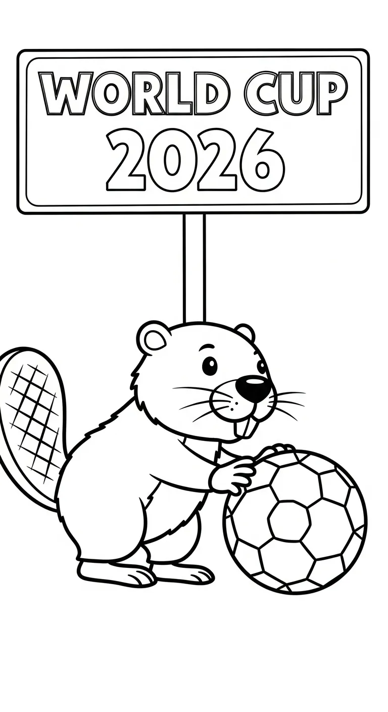 coloriage World Cup 2026 pour enfant gratuit