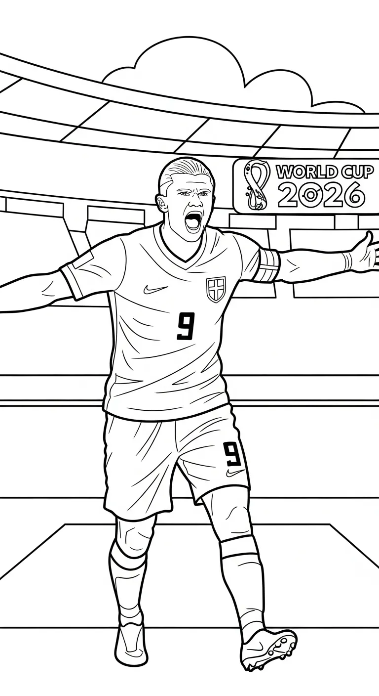 coloriage World Cup 2026 gratuit pour enfants 4