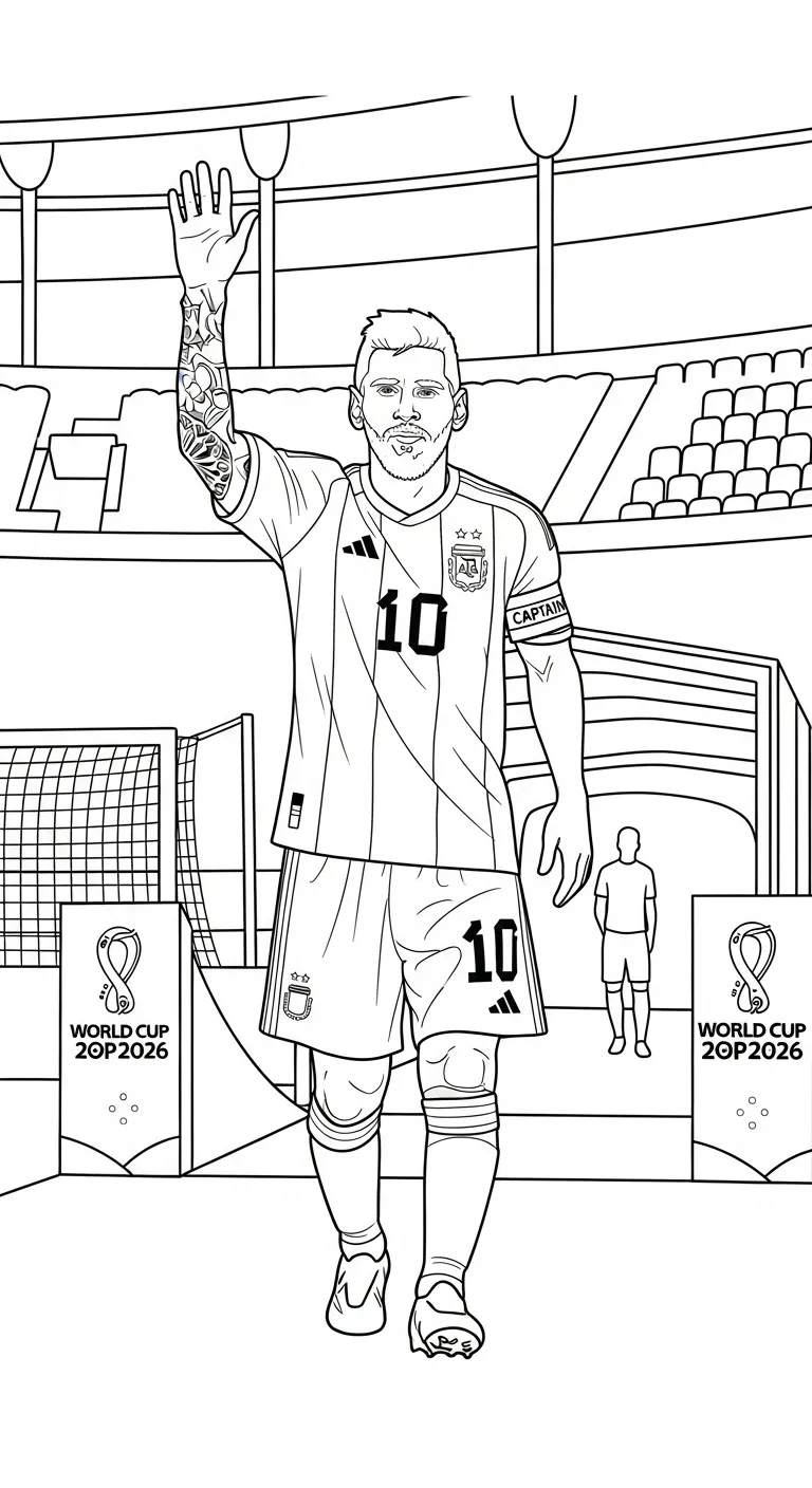 coloriage World Cup 2026 pour enfants à imprimer