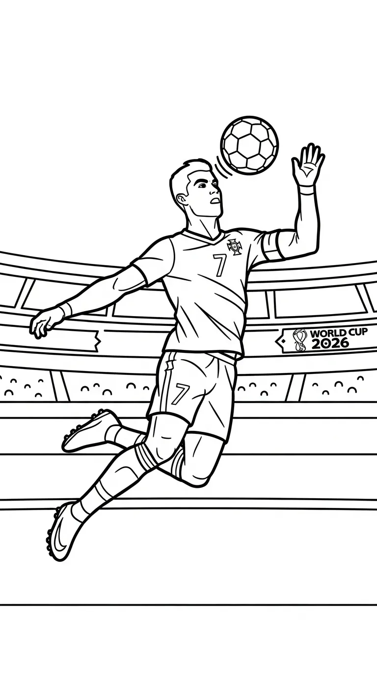image de coloriage World Cup 2026 pour enfant 4