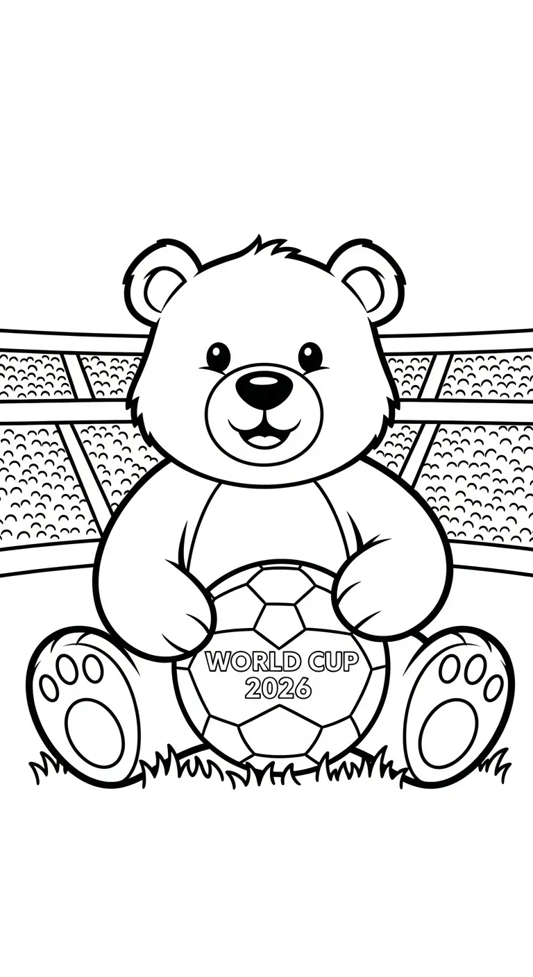 image de coloriage World Cup 2026 pour enfant 5