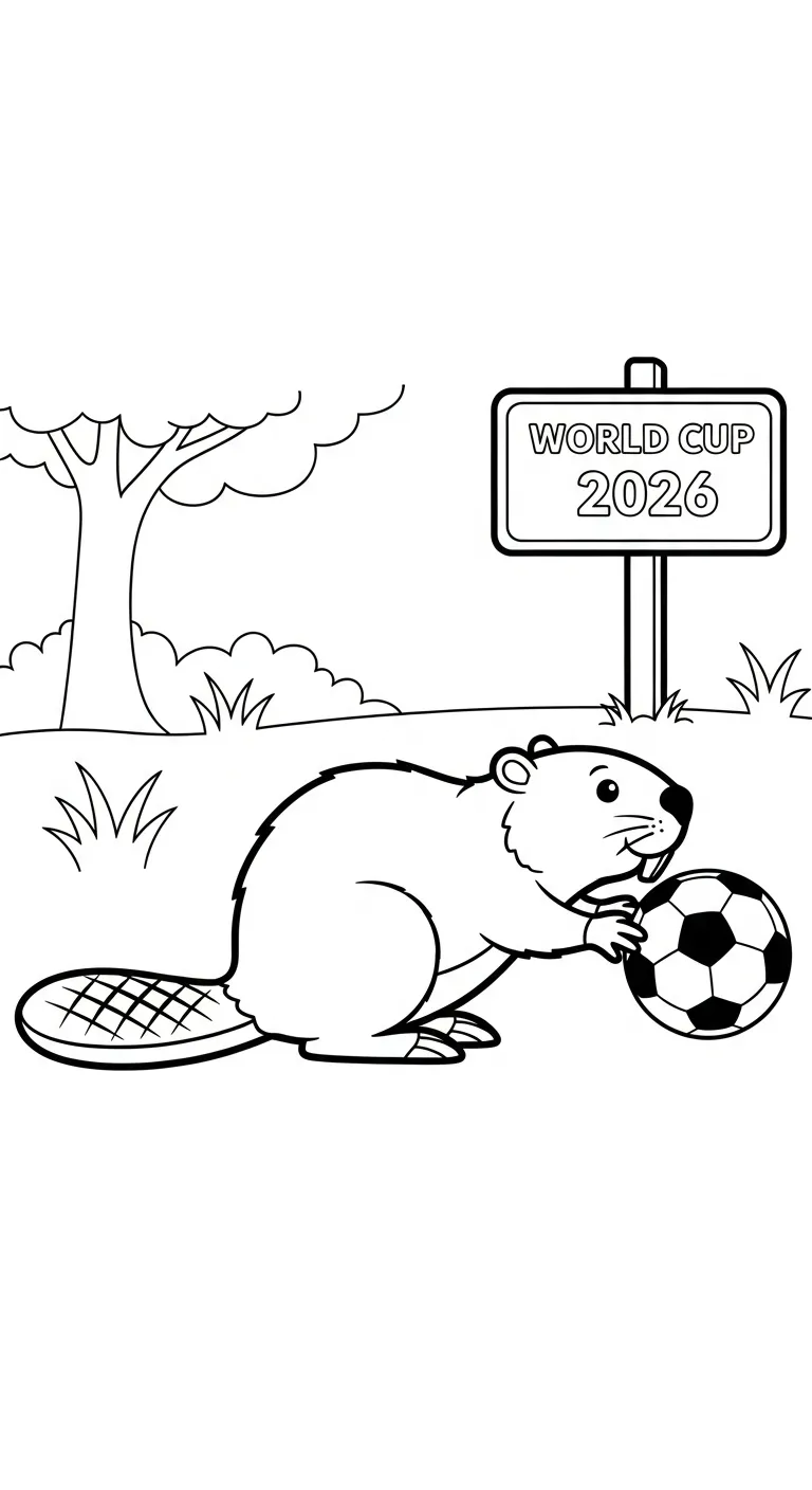 coloriage World Cup 2026 pour enfant de 4 ans