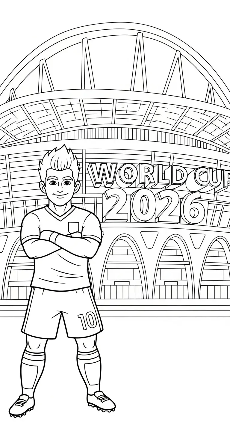 coloriage World Cup 2026 et decoupage a imprimer gratuit 1