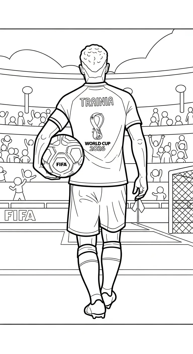 coloriage World Cup 2026 à imprimer pour enfant de 10 ans